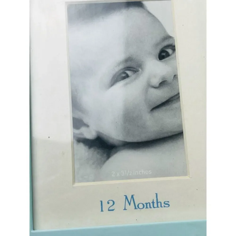 Blue Baby First Year Picture Frame Trifold Hinged 6 Photos Months Target Home Ma